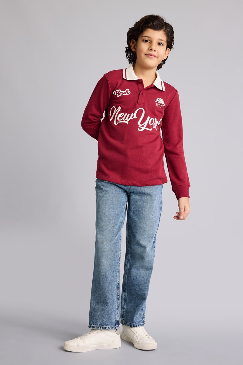 ديفاكتو تيشيرت بولو مطبوع أولادي - Image 2